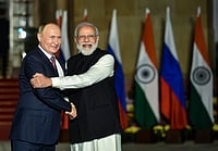 PTI : Prime Minister Narendra Modi receives Russian President Vladimir Putin for a meeting at Hyderabad House in New Delhi in December 2021